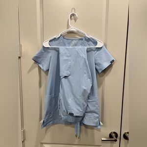 Adar Women's Go-Basic Scrub Set Sky Blue XXS